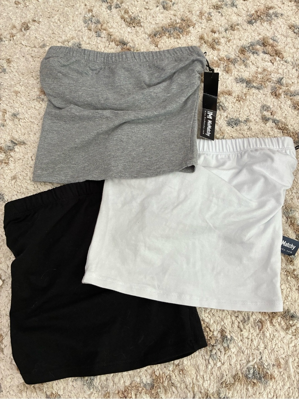 Amazon Women Tops Strapless Tube Crop Tops - Gray, White, Black